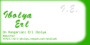 ibolya erl business card